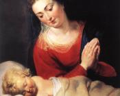 彼得 保罗 鲁本斯 : Virgin in Adoration before the Christ Child